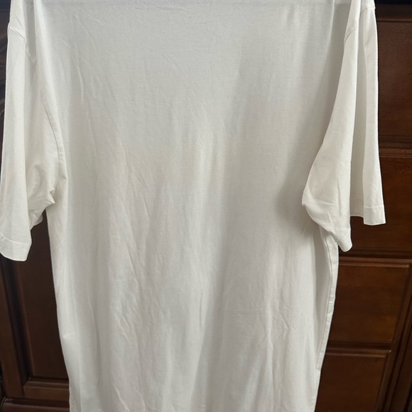 Mantmax Fashion White and Blue Graphic Men's Shirt. - Picture 7 of 8